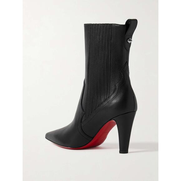 CHRISTIAN LOUBOUTIN Santigag 85 Leather Ankle Boots in Black 41 - Picture 4 of 4